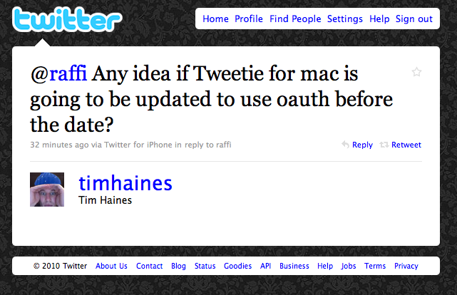 Tweetie for Mac